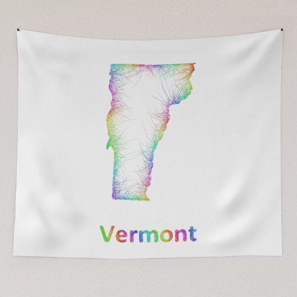 Item preview, Rainbow Vermont map designed and sold by davidzydd.
