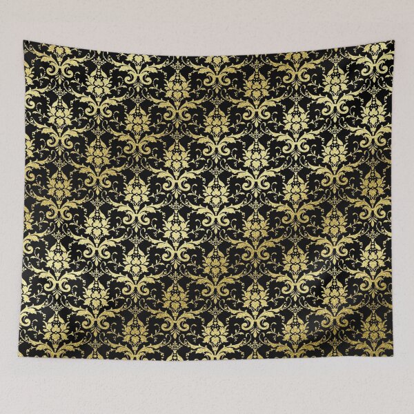 Item preview, Damask Glitter Gold Classic Elegant Black designed and sold by Beverly Claire Kaiya.