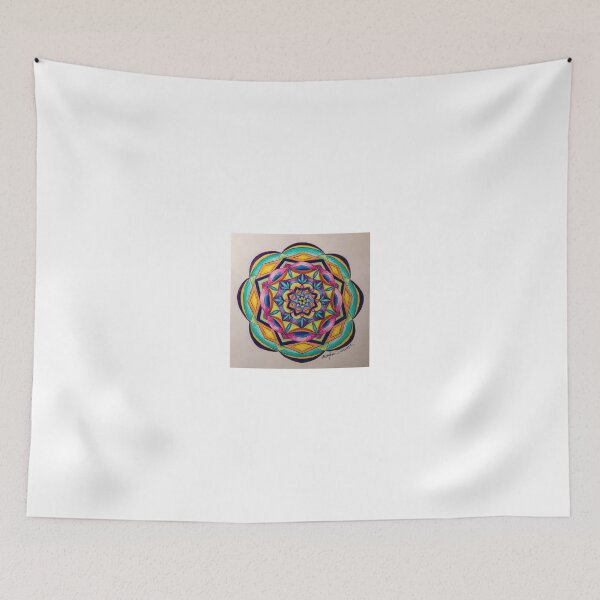 Item preview, Colorful Mandala Pencil Drawing designed and sold by meagscreations.