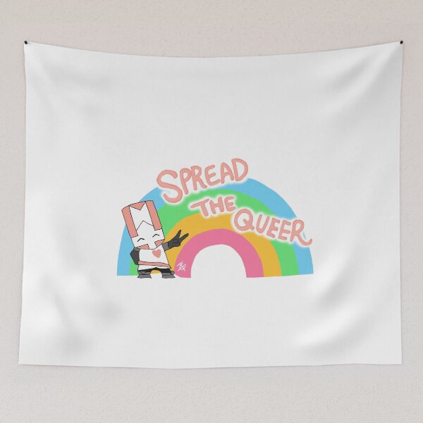 Item preview, Pink Knight 'Spread The Queer' Castle Crashers Fanart designed and sold by ClimbTheIvy.
