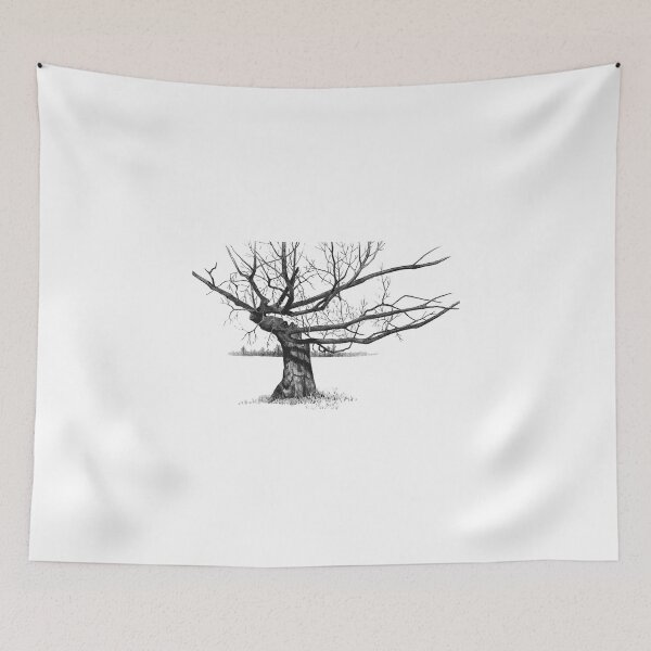 Item preview, Gnarly Tree with Twisted Branches, Pencil Drawing designed and sold by JoyfulWhimsy.