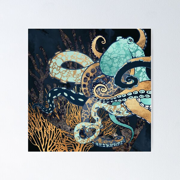 Metallic Octopus II Poster