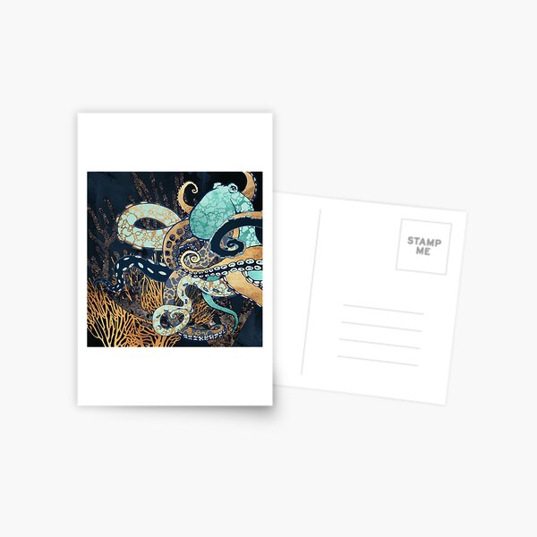 Metallic Octopus II Postcard