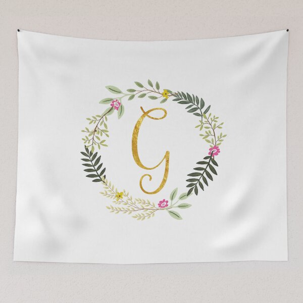 Item preview, Floral and Gold Initial Monogram G designed and sold by Chiccountry.