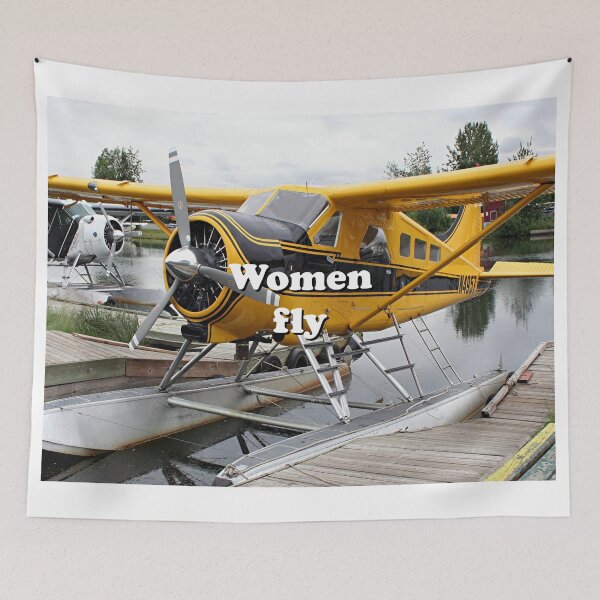 Item preview, Women fly: float plane, Lake Hood, Alaska designed and sold by FranWest.