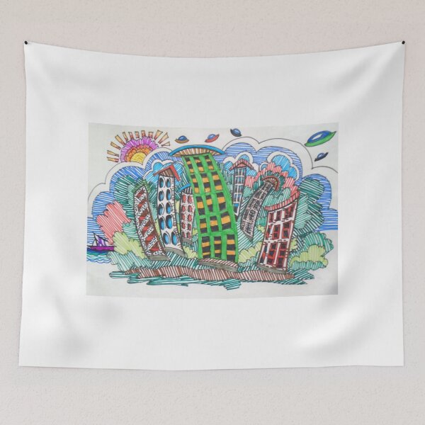 Item preview, SWAY CITY WITH UFO'S designed and sold by DRAGONLADY66.