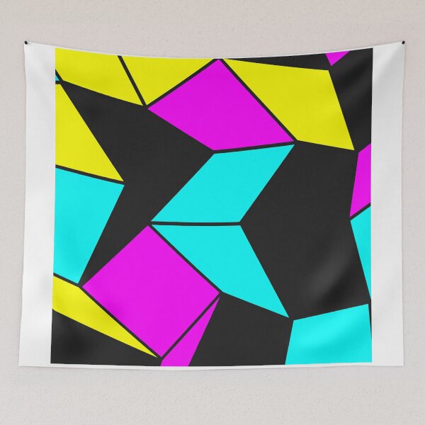 Item preview, Florescent Turquoise Black Geometric  designed and sold by OCDesigns2.
