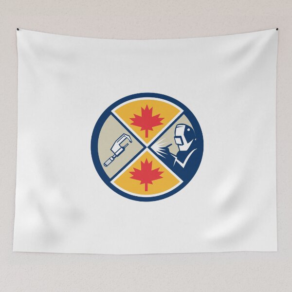 Item preview, Millwright Caliper Welder Maple Leaf Circle Retro designed and sold by patrimonio.