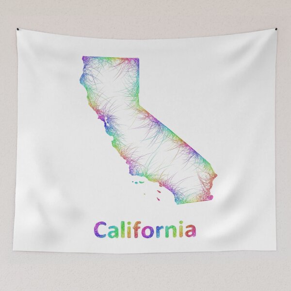 Item preview, Rainbow California map designed and sold by davidzydd.