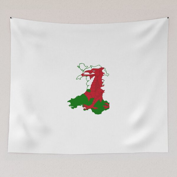 Item preview, Flag Map of Wales  designed and sold by abbeyz71.