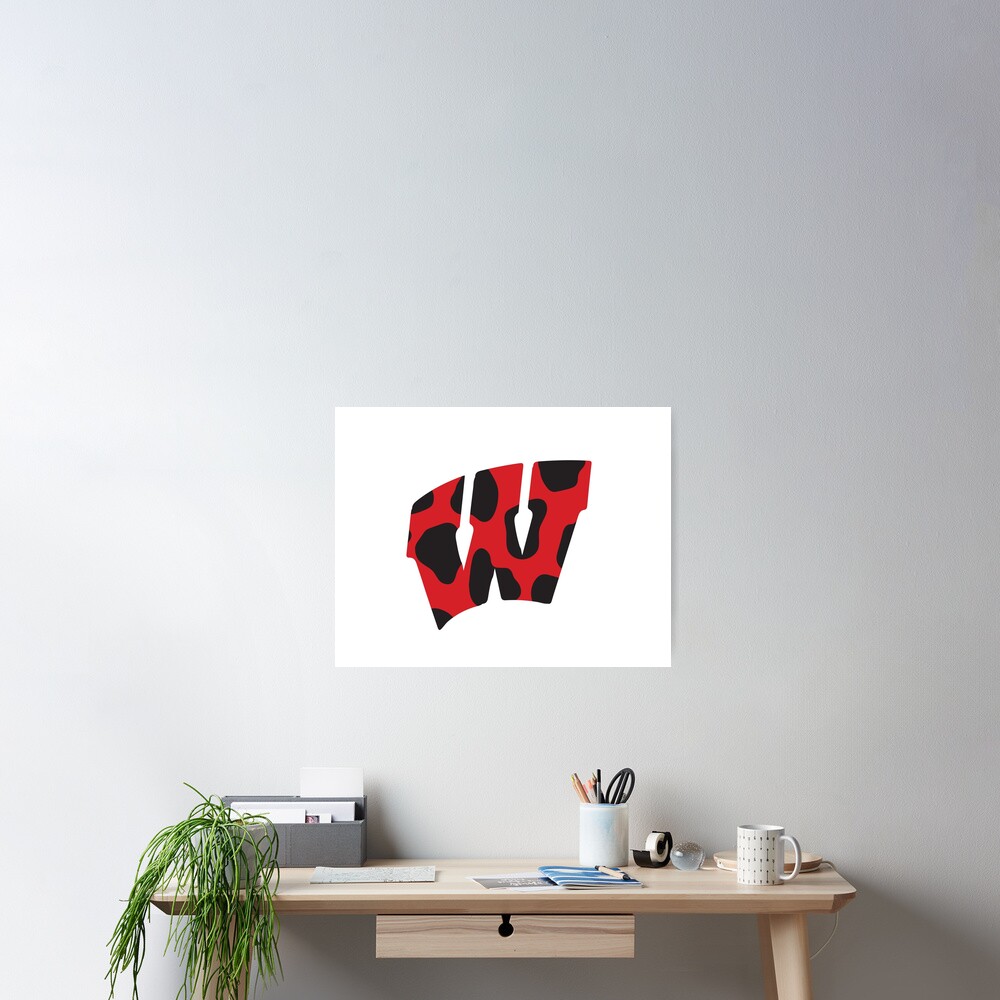 "Cow Print UW Madison logo" Poster for Sale by annieclaypool Redbubble