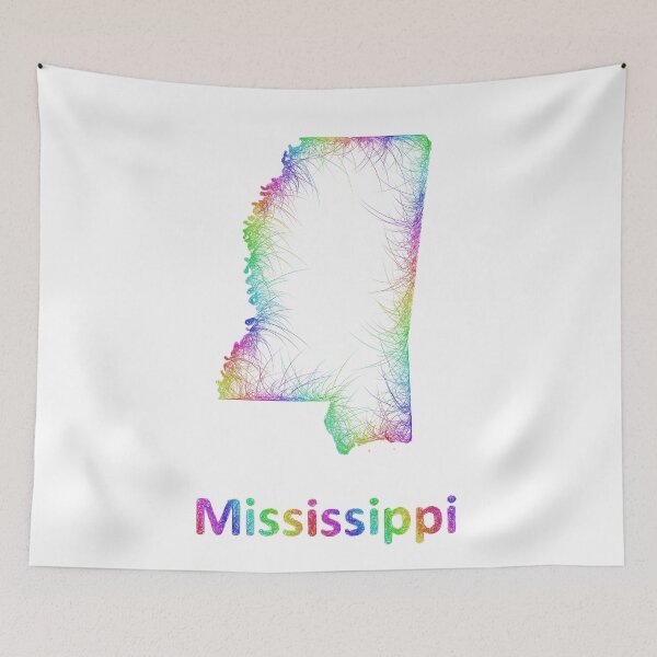 Item preview, Rainbow Mississippi map designed and sold by davidzydd.