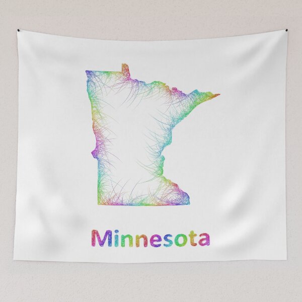 Item preview, Rainbow Minnesota map designed and sold by davidzydd.