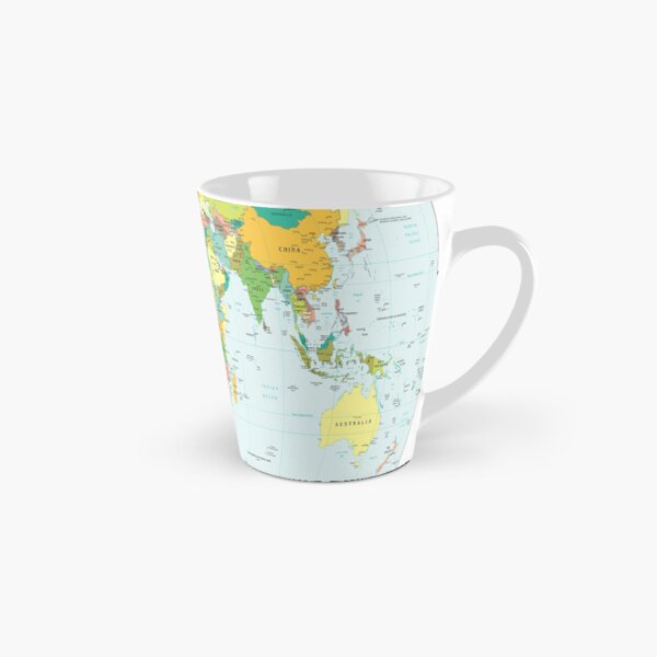 Physical Map of the World 2015  Tall Mug
