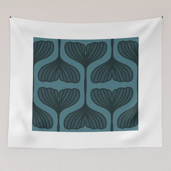 Item preview, Ginkgo Nouveau- Teal designed and sold by kilobyte.
