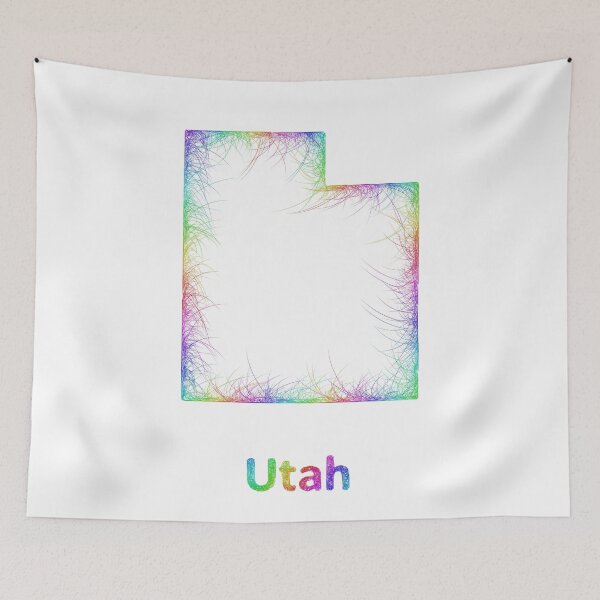 Item preview, Rainbow Utah map designed and sold by davidzydd.