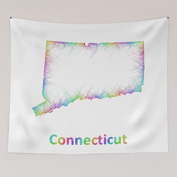 Item preview, Rainbow Connecticut map designed and sold by davidzydd.