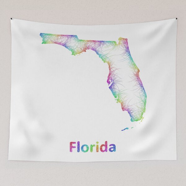Item preview, Rainbow Florida map designed and sold by davidzydd.