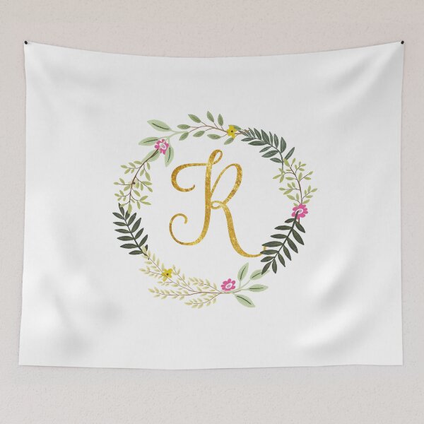 Item preview, Floral and Gold Initial Monogram R designed and sold by Chiccountry.