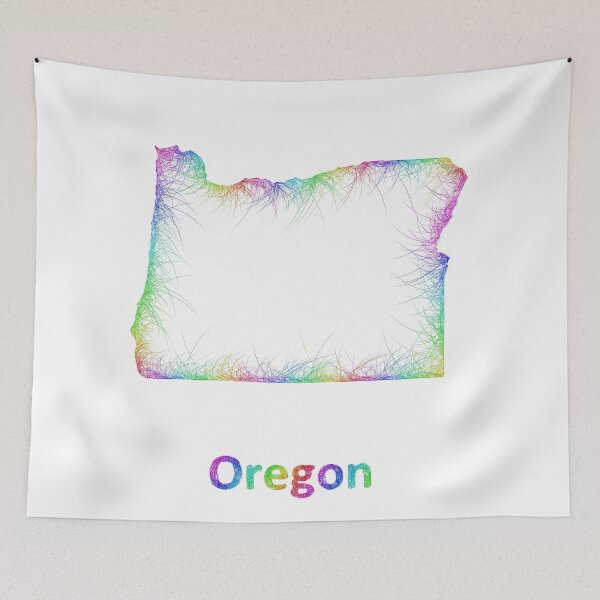 Item preview, Rainbow Oregon map designed and sold by davidzydd.