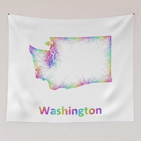 Item preview, Rainbow Washington map designed and sold by davidzydd.