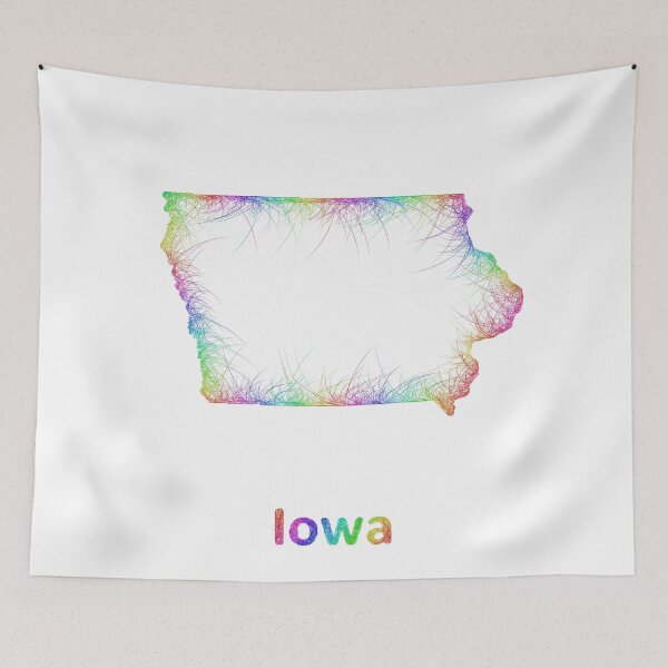Item preview, Rainbow Iowa map designed and sold by davidzydd.