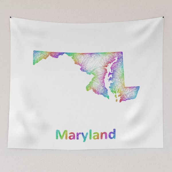 Item preview, Rainbow Maryland map designed and sold by davidzydd.