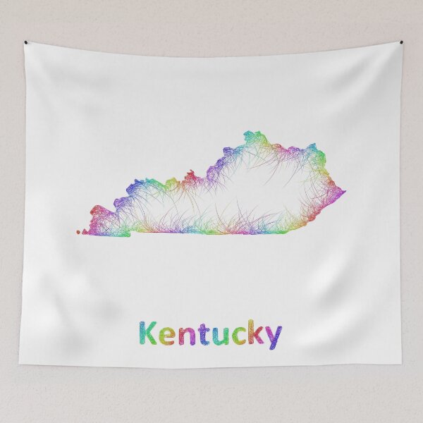 Item preview, Rainbow Kentucky map designed and sold by davidzydd.