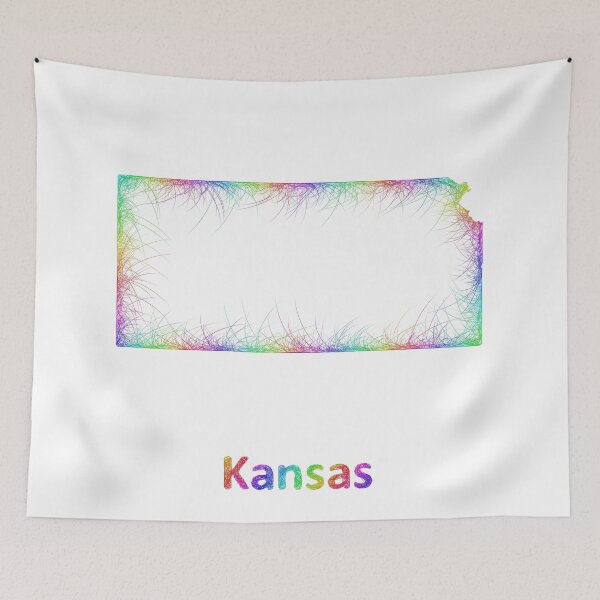 Item preview, Rainbow Kansas map designed and sold by davidzydd.