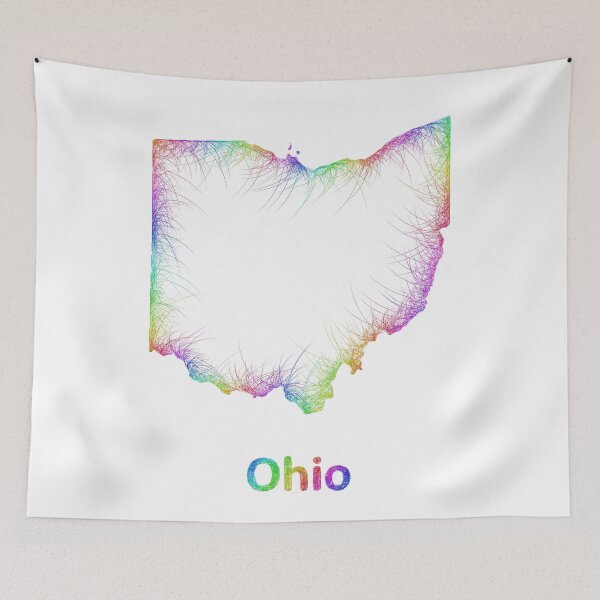 Item preview, Rainbow Ohio map designed and sold by davidzydd.