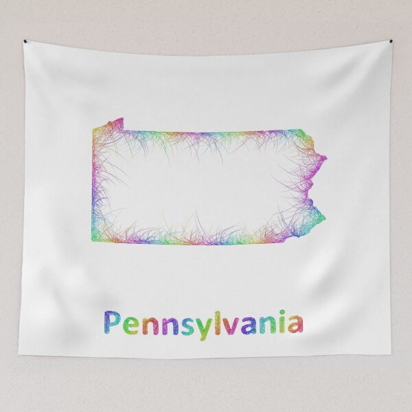 Item preview, Rainbow Pennsylvania map designed and sold by davidzydd.