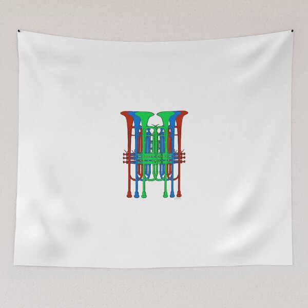 Item preview, Six Trumpets red blue green designed and sold by mandalafractal.