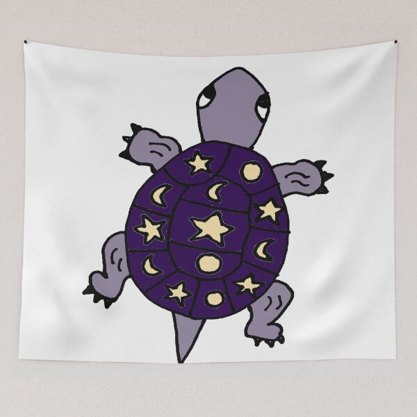 Item preview, Cool Artistic Purple Turtle with Moon and Stars designed and sold by Nature's Fancy.