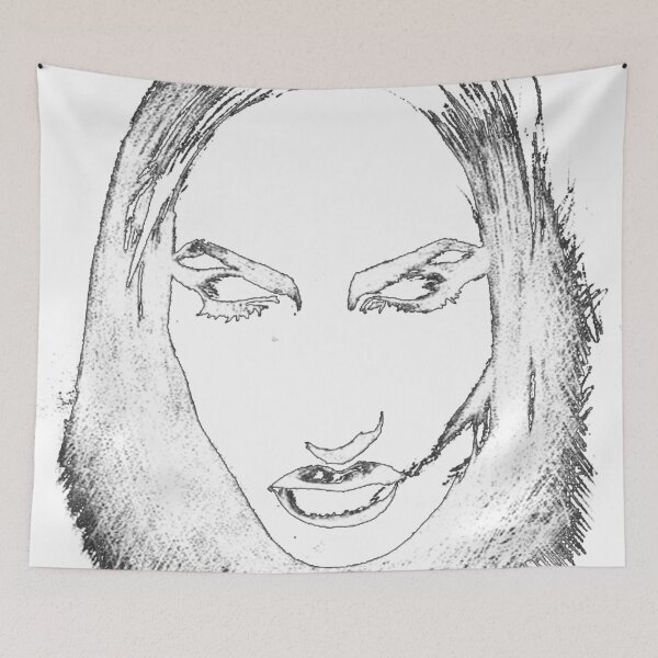 Item preview, White on white woman's face designed and sold by moonatmidnight.