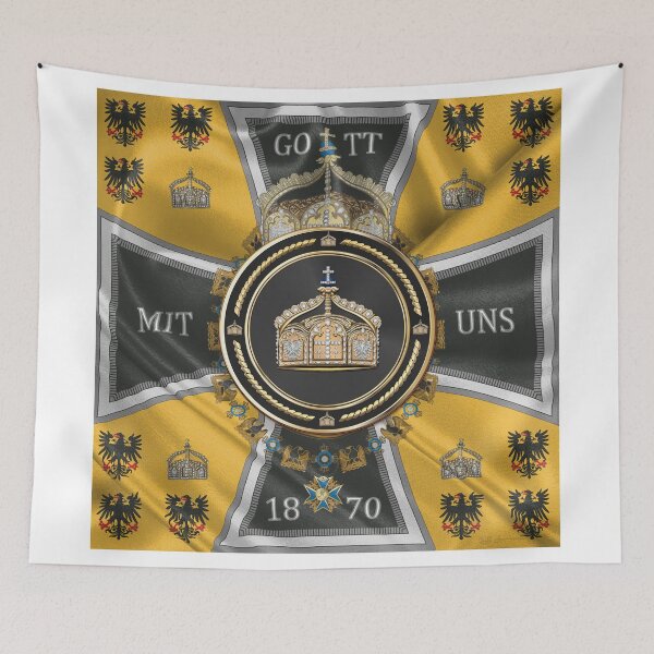 Item preview, State Crown of the German Empire over German Emperor Standard 1888-1918  designed and sold by Serge Averbukh Art Studio.