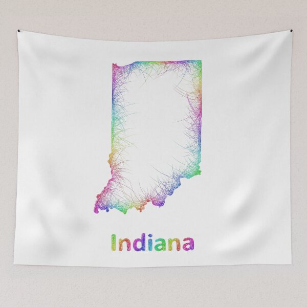 Item preview,  Rainbow Indiana map designed and sold by davidzydd.