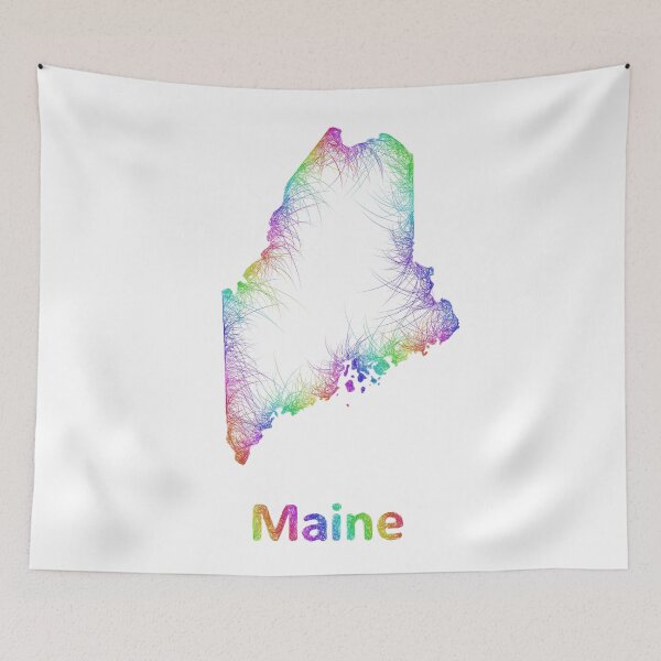 Item preview, Rainbow Maine map designed and sold by davidzydd.