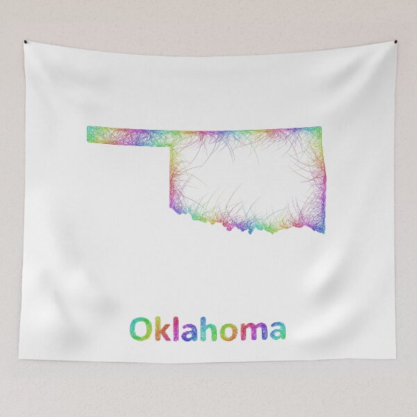 Item preview, Rainbow Oklahoma map designed and sold by davidzydd.