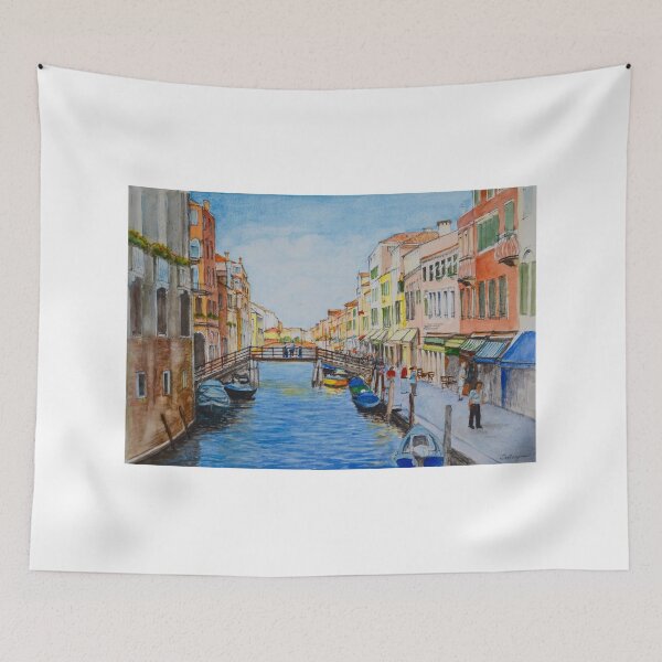 Item preview, Venice Wooden Bridge Aquarelle designed and sold by Dai Wynn Fine Art.
