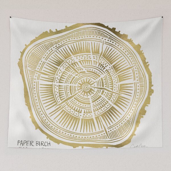Item preview, Paper Birch – Gold Tree Rings designed and sold by Cat Coquillette.