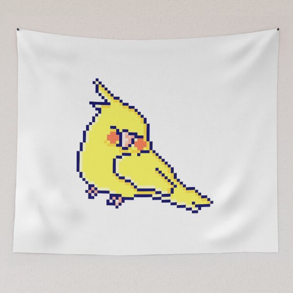 Item preview, Pixel lutino cockatiel designed and sold by phatbird.