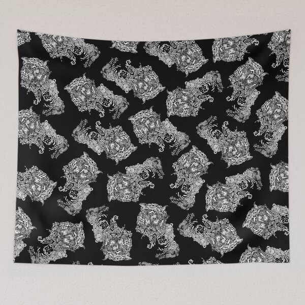 Item preview, Dragon Cat Pattern Dark designed and sold by wontondoodles.