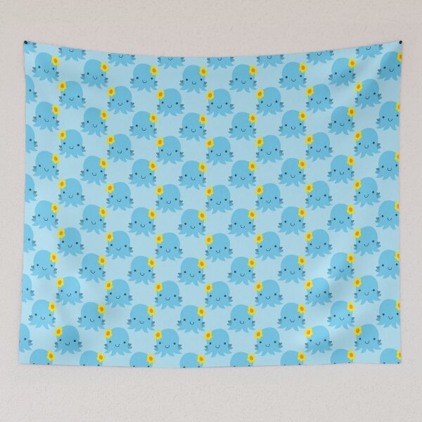 Item preview, Blue Flower Octopus Pattern designed and sold by SaradaBoru.