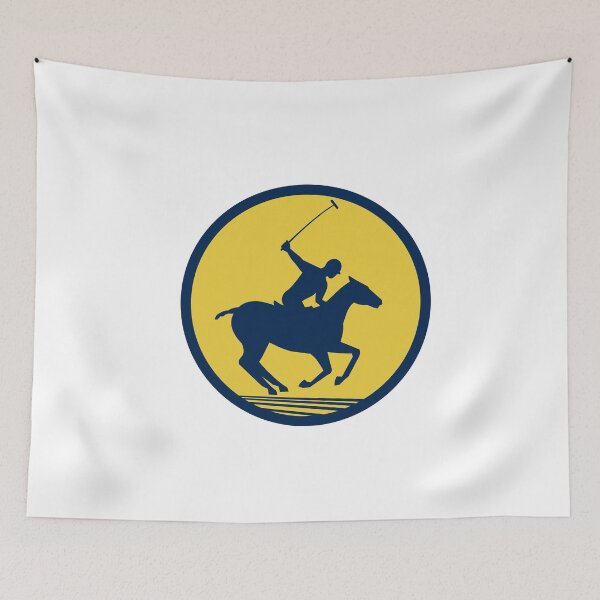 Item preview, Polo Player Riding Horse Circle Retro designed and sold by patrimonio.