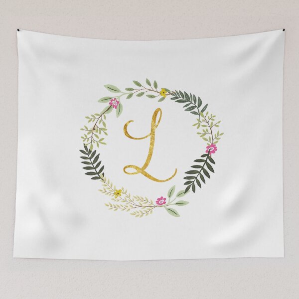 Item preview, Floral and Gold Initial Monogram L designed and sold by Chiccountry.