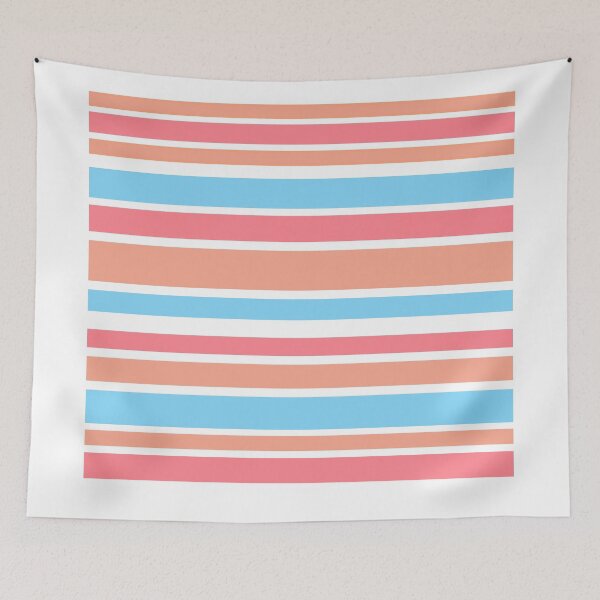 Item preview, Orange Turquoise Striped Pattern designed and sold by donnagrayson.