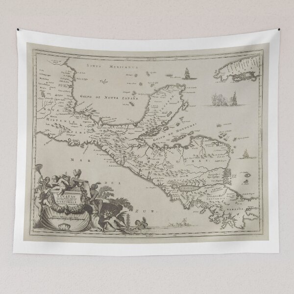 Item preview, Vintage Central America Map (1671) designed and sold by BravuraMedia.