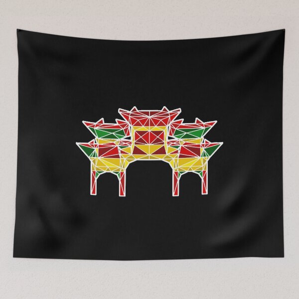 Item preview, Geometric arch in colour with white outline designed and sold by Toby Shepherd.