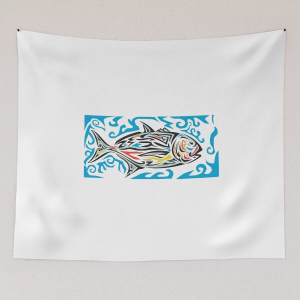 Item preview, Giant Trevally Side Tribal Art designed and sold by patrimonio.