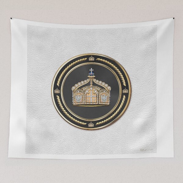 Item preview, State Crown of the German Empire over White Leather  designed and sold by Serge Averbukh Art Studio.